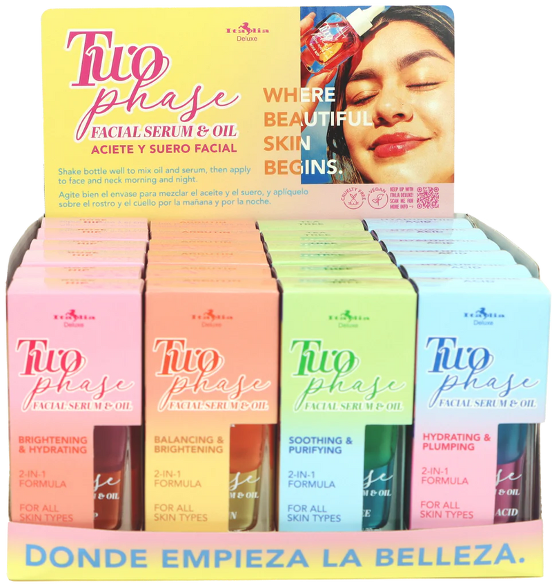 Two Phase Facial Serum & Oil | Italia Deluxe BLISTER 24 PZS
