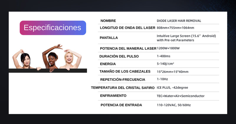 Máquina Depilación Láser Diodo