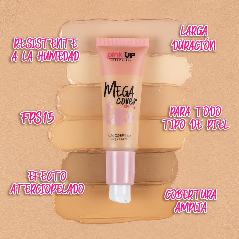 Maquillaje Líquido MEGA COVER Pink Up