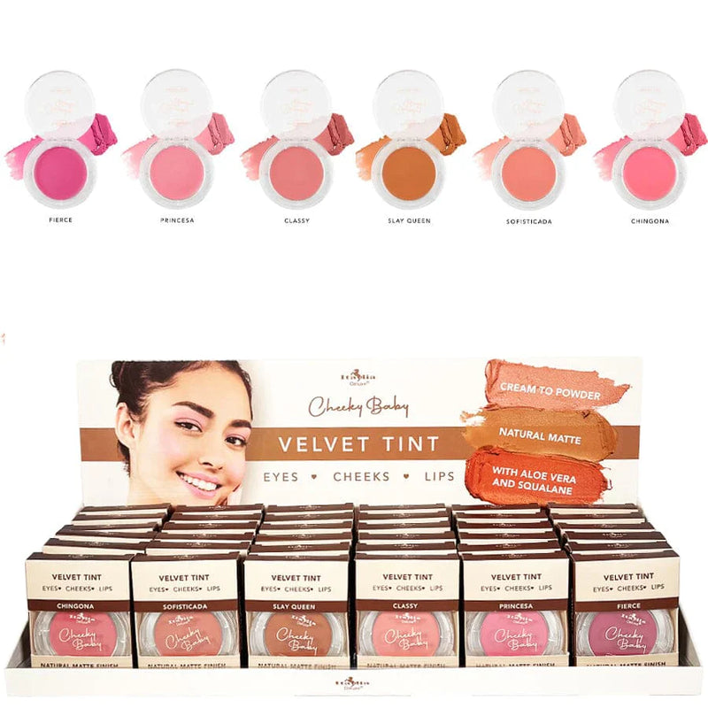 ITALIA -CHEEKY BABY VELVET TINT RUBORES EN CREMA ITALIA DELUXE 36 PZS