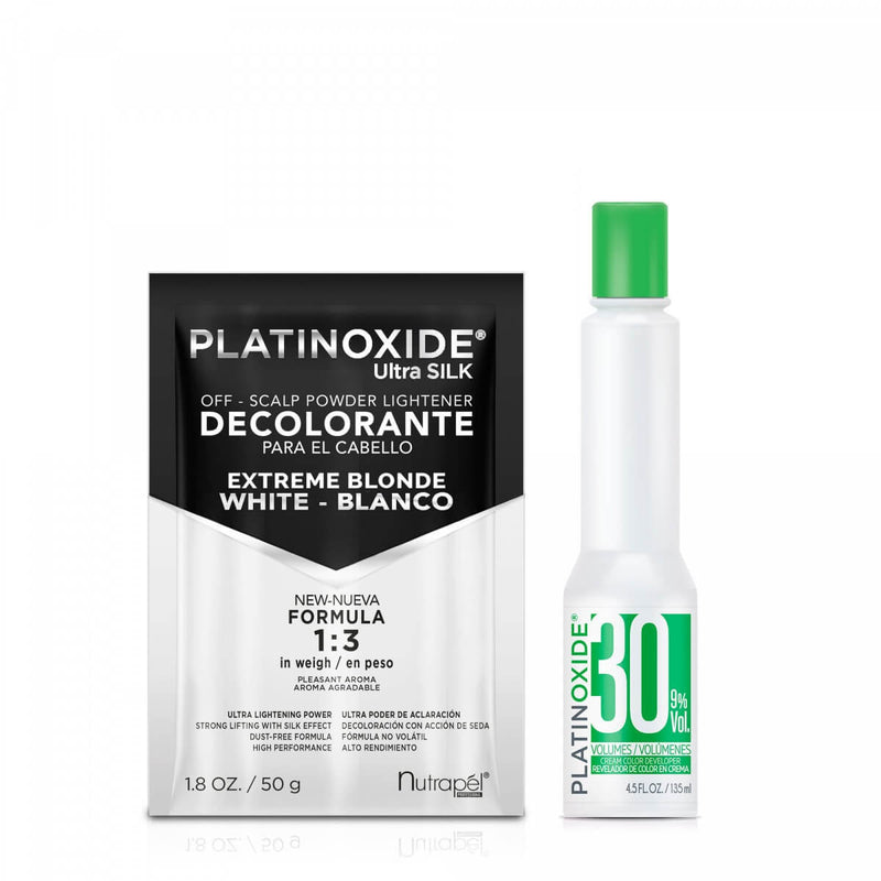 Polvo Decolorante PLATINOXIDE BLANCO en Sobre 50g + Peróxido 30% 135ml Nutrapél