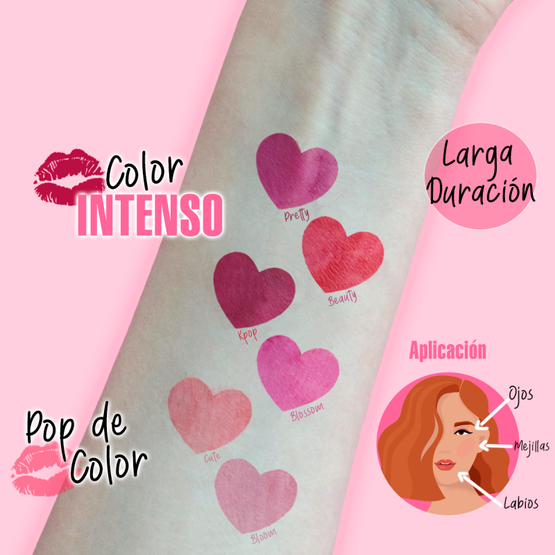 Tinta para Labios y Rubor KISS LIPTINT Pink Up