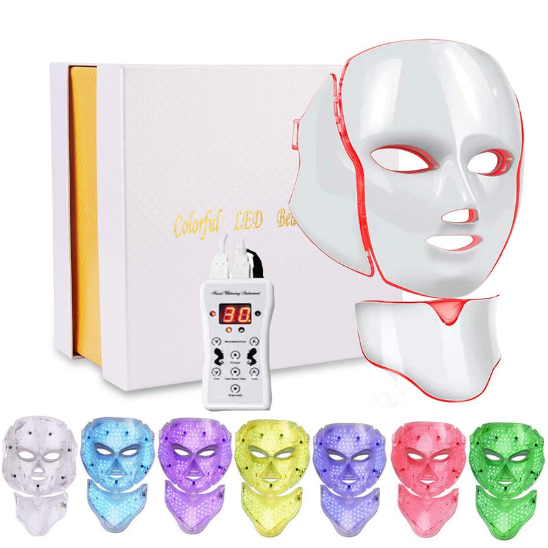 Mascara LED Fotodinámica con 7 cambios de luz, terapía anti-edad