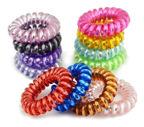 Liga espiral para cabello paquete con 10